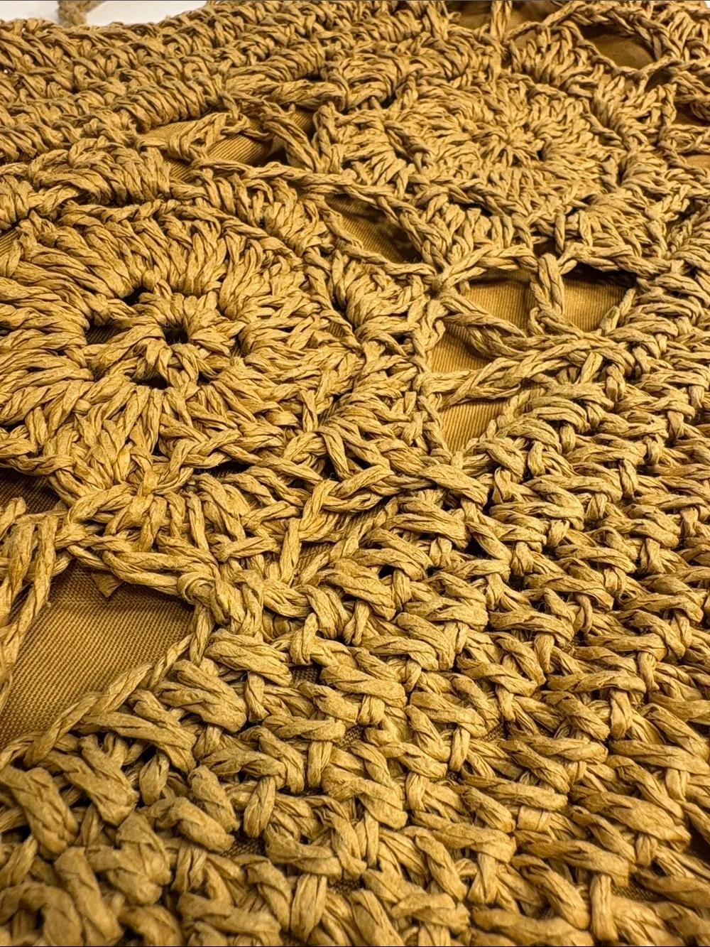 SHEIN Crochet Shoulder Bag in Mustard